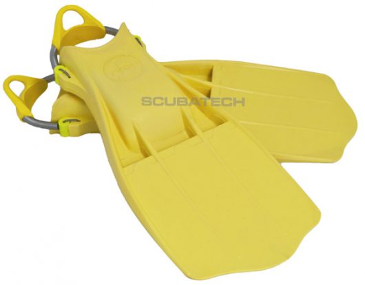 Rubber Fins Jetstream with SS spring straps Yellow – Size XXL